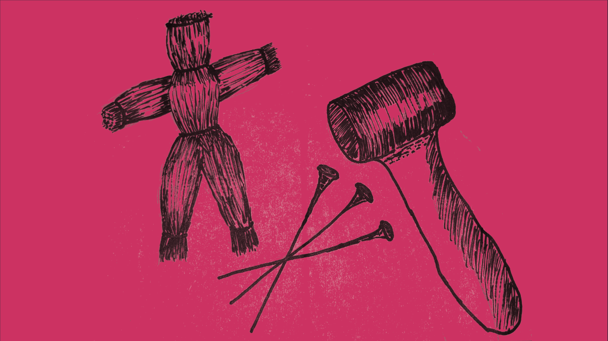 This original artwork (?) was drawn specially for this article's publication by... me, depicting the tools used in Ushi no koku mairi.